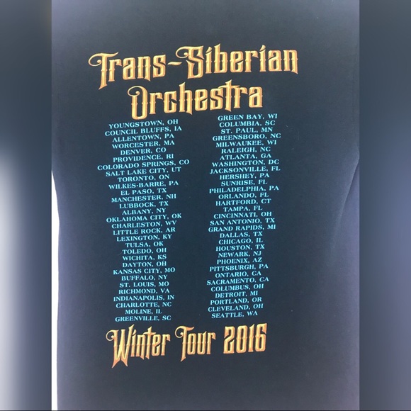 Trans Siberian Orchestra Black Winter Tour Shirt - Picture 7 of 7